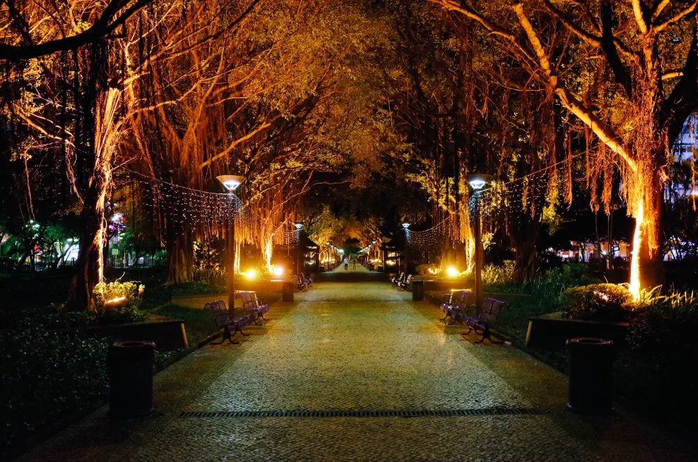 macau park at night