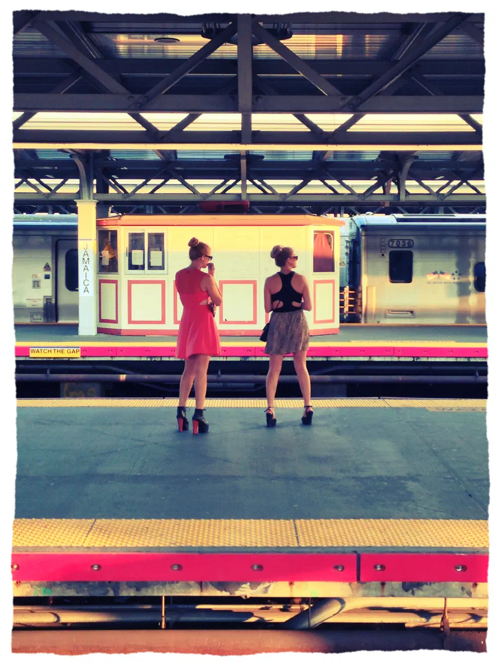 waiting for the train