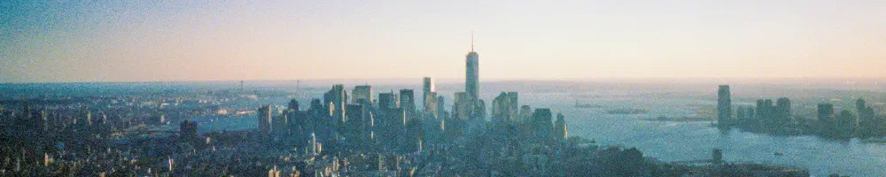 new york city skyline on film