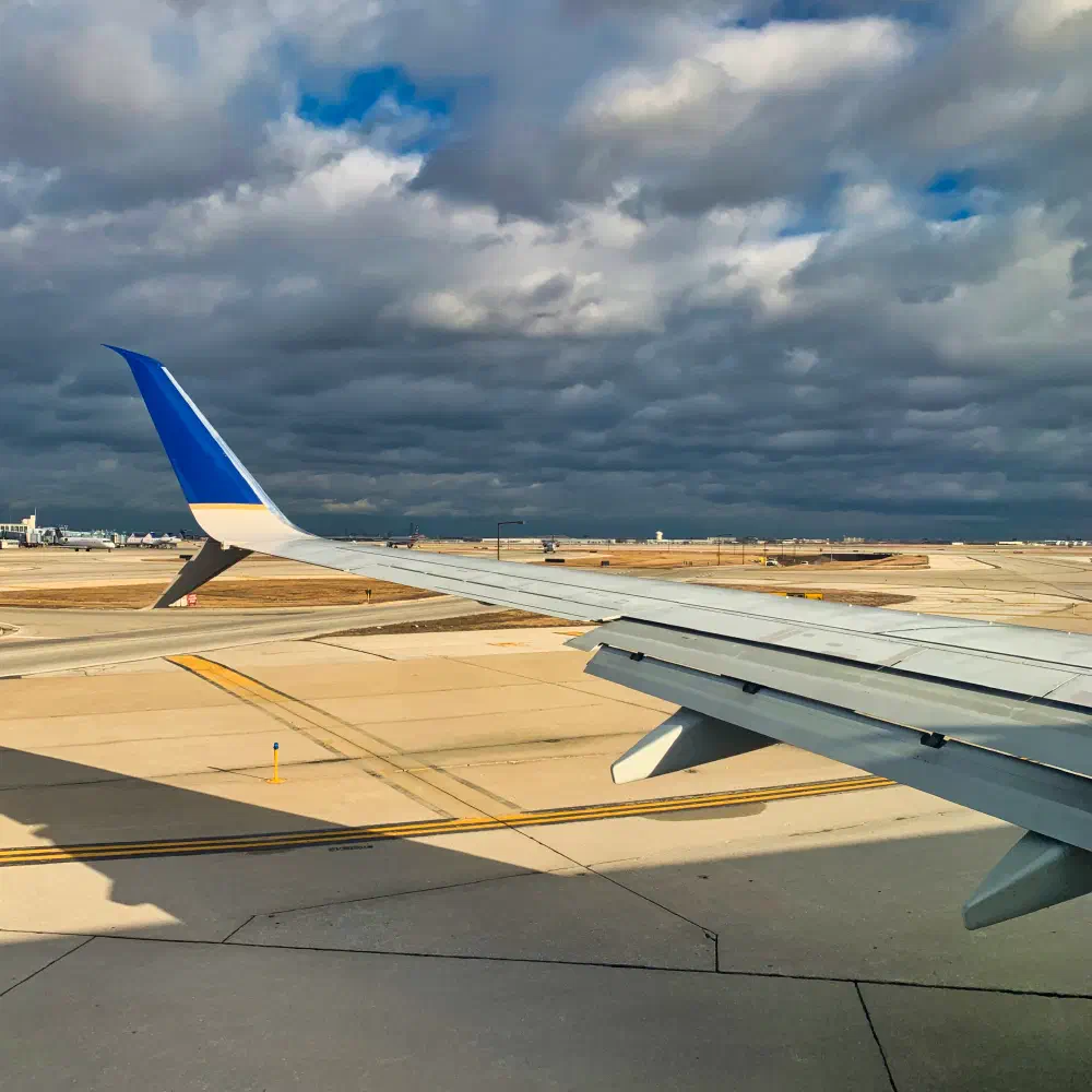 on a plane 1